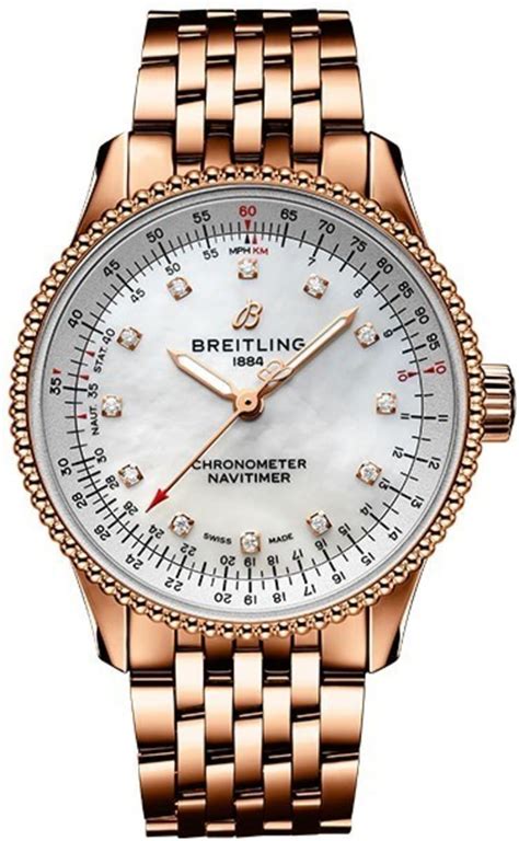 rose gold breitling women's watch|breitling navitimer rose gold.